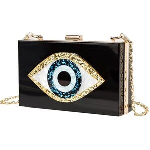 LETODE Evil Eye Acrylic Clutch Glitter Purse